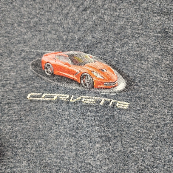 Corvette Tee Mens Bluish Gray Living Legend Gildan 3XL - Picture 2 of 9